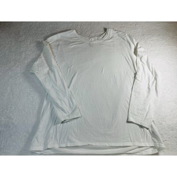 Just My Size Shirt Size 2X White Long Sleeve Crew Neck Pullover Jms - Picture 1 of 5